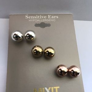 Three sets of earrings